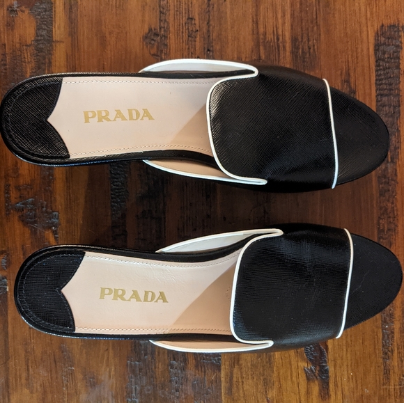 (Size 41) Prada Wedge Slide Sandals - Picture 4 of 6